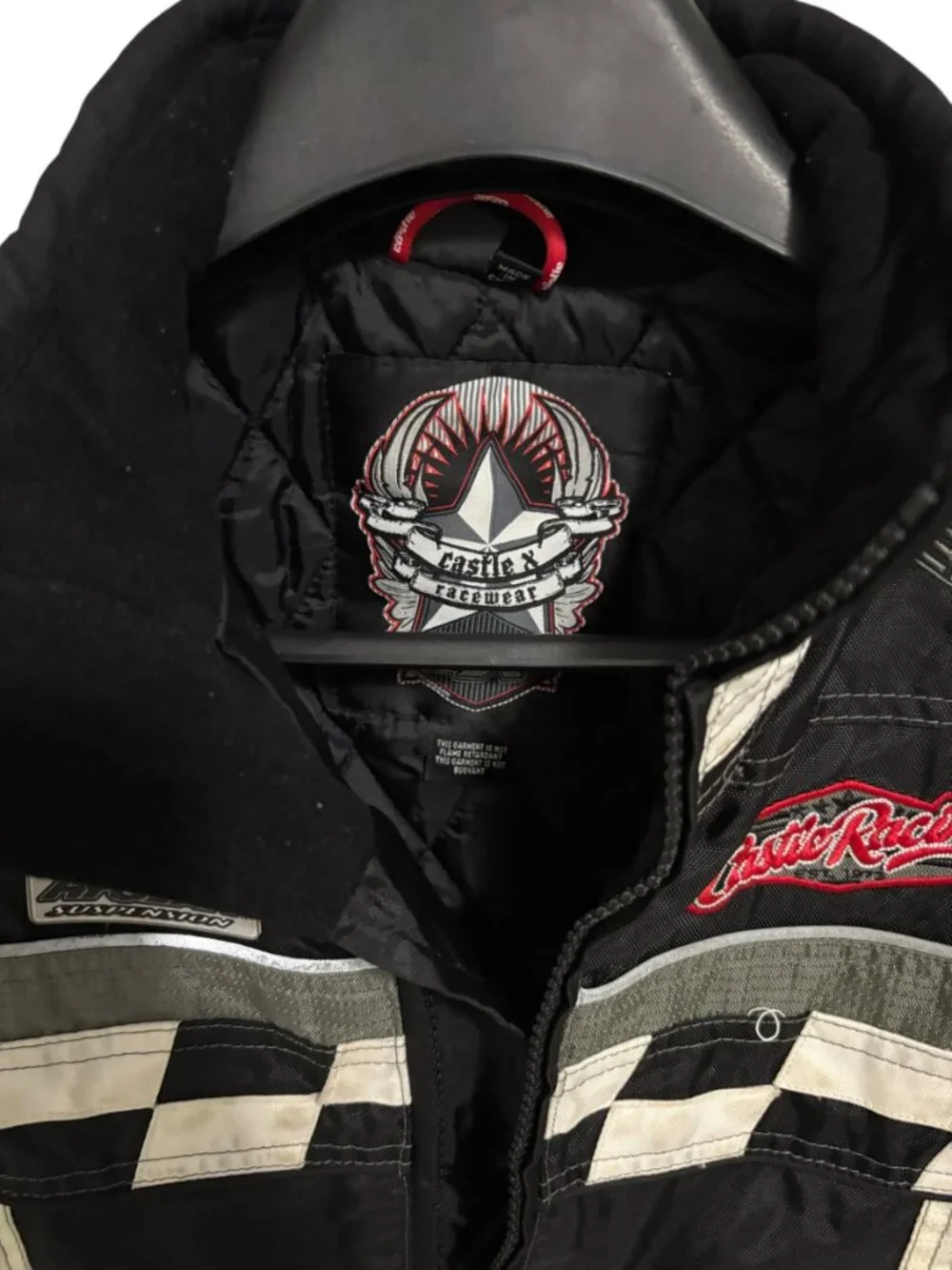 Castle X CR2 Jacket Youth Small Black Racing Snowmobile Winter Coat